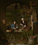Riproduzione del dipinto Un negozio di alimentari - Willem van Mieris