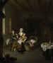 Una madre nutre il suo bambino - Willem van Mieris — vista dell’opera
