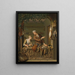 Il venditore di pollame - Willem van Mieris — quadro incorniciato alla parete