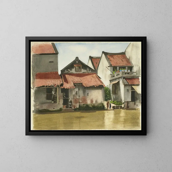 Ville inferiore di Batavia - Willem Witsen — quadro incorniciato alla parete