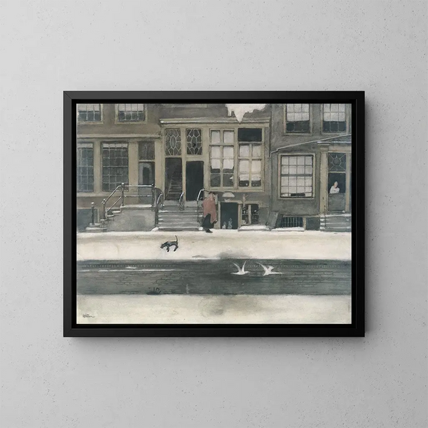 Le Kromboomsloot ad Amsterdam - Willem Witsen — quadro incorniciato alla parete