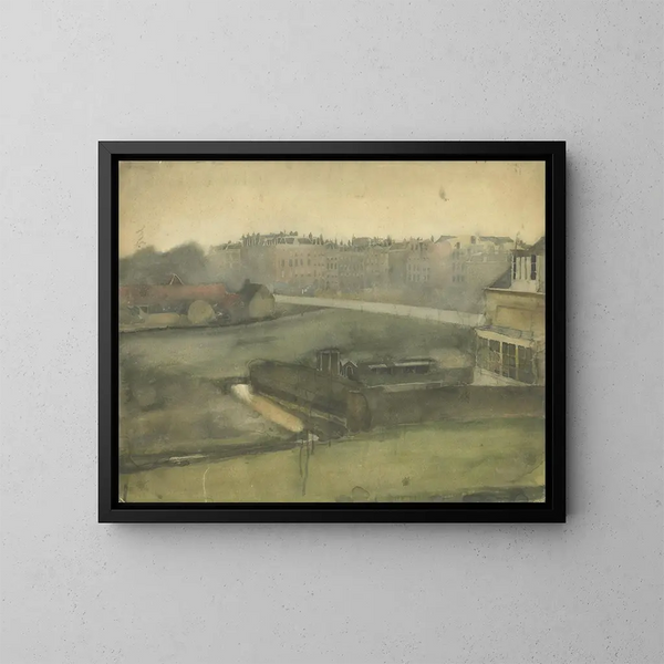Vista vicino al parco Oosterpark ad Amsterdam - Willem Witsen — quadro incorniciato alla parete