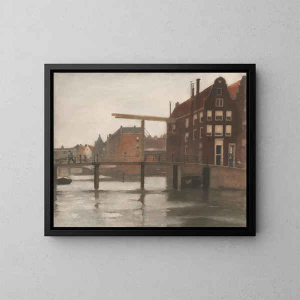 Vista di Uilenburg ad Amsterdam - Willem Witsen — quadro incorniciato alla parete