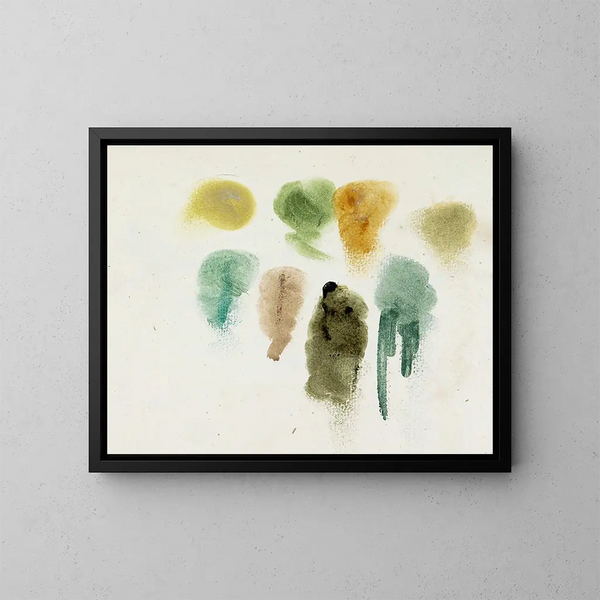 Foglio di studio con campioni di colore - Willem Witsen — quadro incorniciato alla parete