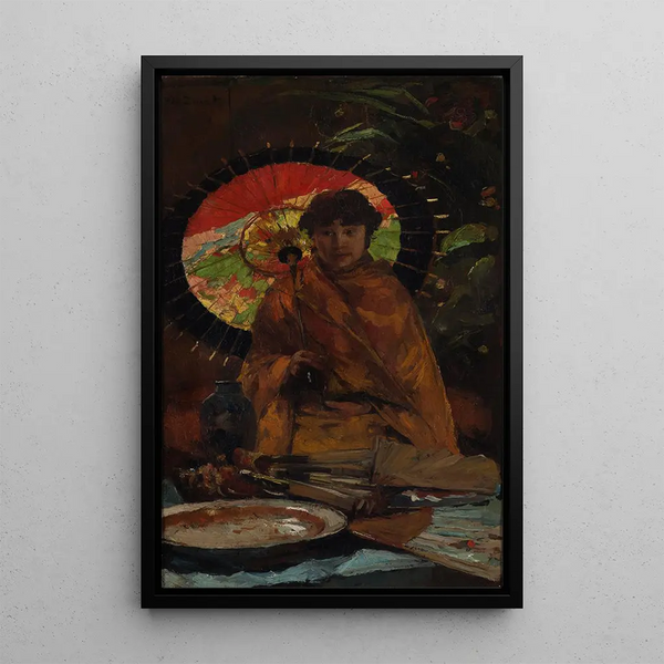 Willem de Zwart - Girl with Japanese parasol.webp