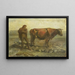 Paesani che lavorano la terra - Willem van Konijnenburg — quadro incorniciato alla parete