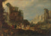 Viaggiatori tra le rovine romane con Rebecca ed Éliézer al pozzo - Willem van Nieulandt il Giovane — vista dell’opera