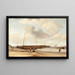 Spiaggia con un Weyschuit tirato sulla riva - Willem van de Velde il Giovane — quadro incorniciato alla parete