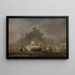 Battaglia navale - Willem van de Velde il Giovane — quadro incorniciato alla parete