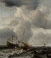 Mare agitato con navi - Willem van de Velde il Giovane — vista dell’opera