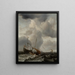 Mare agitato con navi - Willem van de Velde il Giovane — quadro incorniciato alla parete