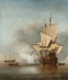 Il colpo di cannone - Willem van de Velde il Giovane — vista dell’opera