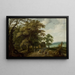 Paesaggio con viaggiatori sulla strada - Willem van den Bundel — quadro incorniciato alla parete