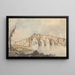 Ponte in rovina con quattro archi acuti vicino a Roma - Willey Reveley — quadro incorniciato alla parete