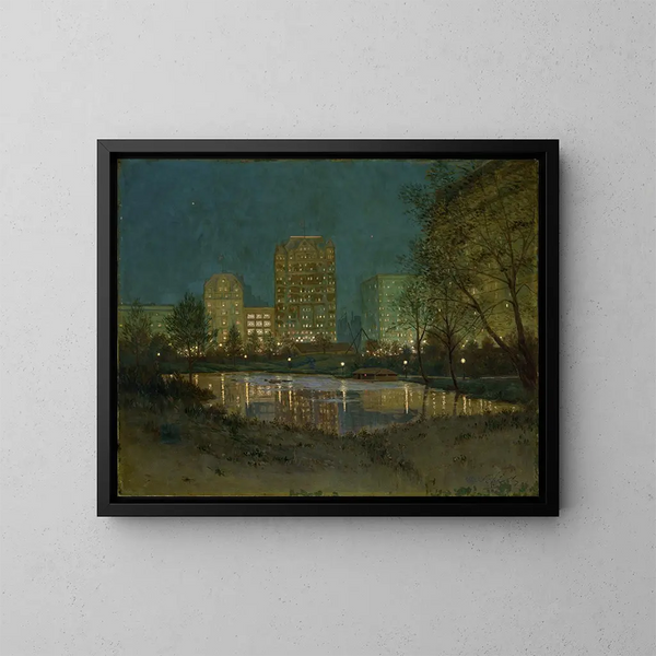 Central Park e il Plaza - William Anderson Coffin — quadro incorniciato alla parete