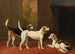 Tre cani da caccia in un cortile pavimentato di canile - William Barraud — vista dell’opera