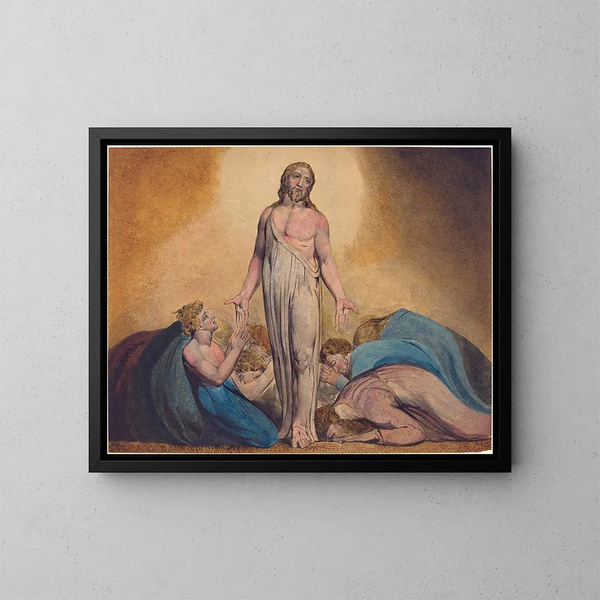 Il Cristo che appare ai suoi discepoli dopo la risurrezione - William Blake — quadro incorniciato alla parete