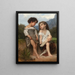 Sul bordo del ruscello - William Bouguereau — quadro incorniciato alla parete