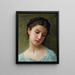 Ritratto di una Giovane Fanciulla - William Bouguereau — quadro incorniciato alla parete