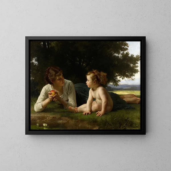 Tentazione - William Bouguereau — quadro incorniciato alla parete