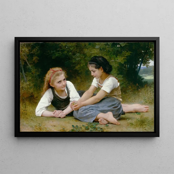 Le raccoglitrici di noci - William Bouguereau — quadro incorniciato alla parete