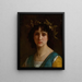 Testa di una ragazza italiana con una corona di alloro Head of an Italian Girl with a Laurel Wreath - William Bouguereau — quadro incorniciato alla parete
