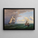 Baleinier al largo del vigneto in viaggio - William Bradford — quadro incorniciato alla parete