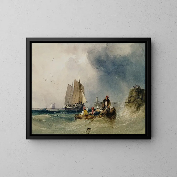 Entrée dans le port - William Callow — quadro incorniciato alla parete