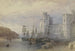 Paesaggio con navi davanti al castello di Caernarvon - William Callow — vista dell’opera