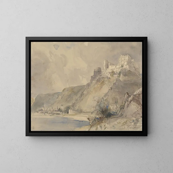Rheinfels e Saint-Goar - William Callow — quadro incorniciato alla parete