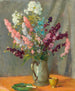 Tazza in stagno con delphiniums - William Chadwick — vista dell’opera