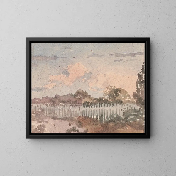 Paesaggio con staccionata - William Collins — quadro incorniciato alla parete