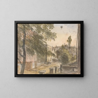 William Crotch - Balloon over Holland Street Kensington 22 July 1835 7 pm.webp