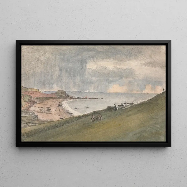 William Crotch - Budleigh Salterton An easier way of descending ye cliff.webp