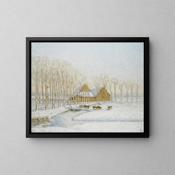 Paesaggio invernale - William Degouve de Nuncques — quadro incorniciato alla parete