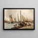 Pescatori nel Porto - William Edward Webb — quadro incorniciato alla parete