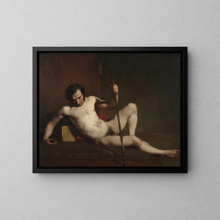 William Etty - Male Nude Leaning on Staff.webp