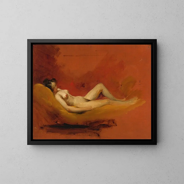 Studio di una figura femminile nuda - William Etty — quadro incorniciato alla parete