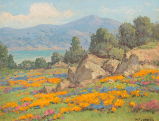 William Franklin Jackson - Coastal View with Poppies and Lupine.webp