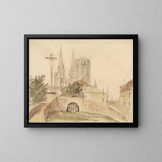 Cathédrale di Coutances - William Frome Smallwood — quadro incorniciato alla parete