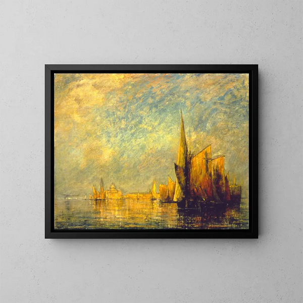 Coucher de soleil sur San Giorgio, Venise - William Gedney Bunce — quadro incorniciato alla parete