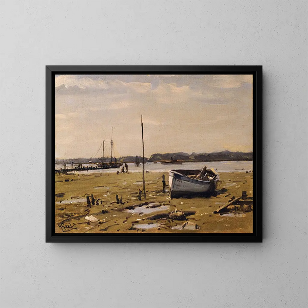 Bateaux au bord de l'eau - William Gilbert Gaul — quadro incorniciato alla parete