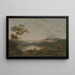 Vista di un lago con pescatori - William Groombridge — quadro incorniciato alla parete