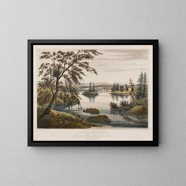 Vista vicino a Fort Miller - William Guy Wall — quadro incorniciato alla parete