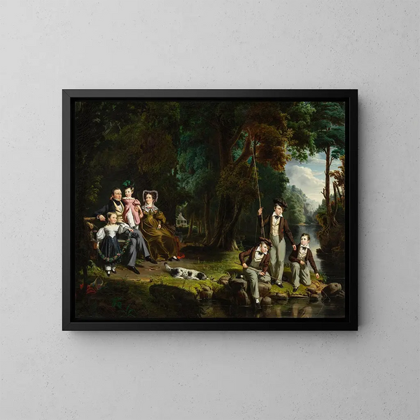 Alexander Masterton e sua moglie e i suoi figli - William Hamilton — quadro incorniciato alla parete