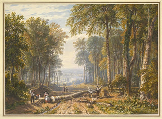 Bûcherons a Park Place, Henley, con il Tamigi sullo sfondo - William Havell — vista dell’opera