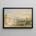 Studio per la vista di Bartlett sul Yale College e il Statehouse - William Henry Bartlett — quadro incorniciato alla parete