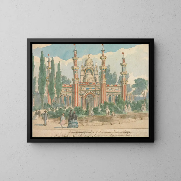 Tempio della pirotecnica e salone dell'edificio americano - William Henry Brooke — quadro incorniciato alla parete