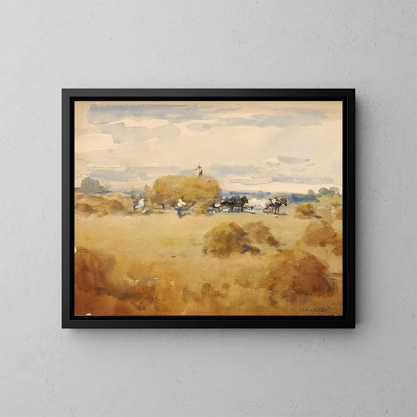 Scène di falciatura - William Henry Holmes — quadro incorniciato alla parete