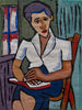 Fille assise - William Henry Johnson — vista dell’opera